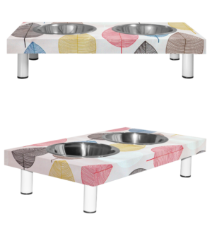 Lillou dog bowls with round white feet