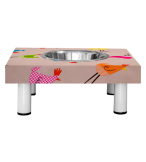 Gamelle design petit chien - FRAMBOISE - Cocottes- Pieds blancs ronds - Pets And Bowls
