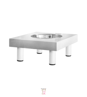 Porte gamelle blanc glossy - Pets and Bowls